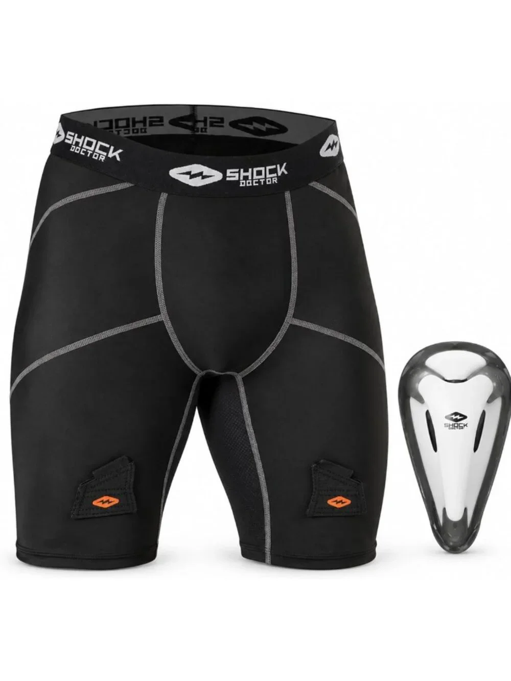 Compression Hockey Shorts with BioFlex Cup for Men - Athletic Support Gear